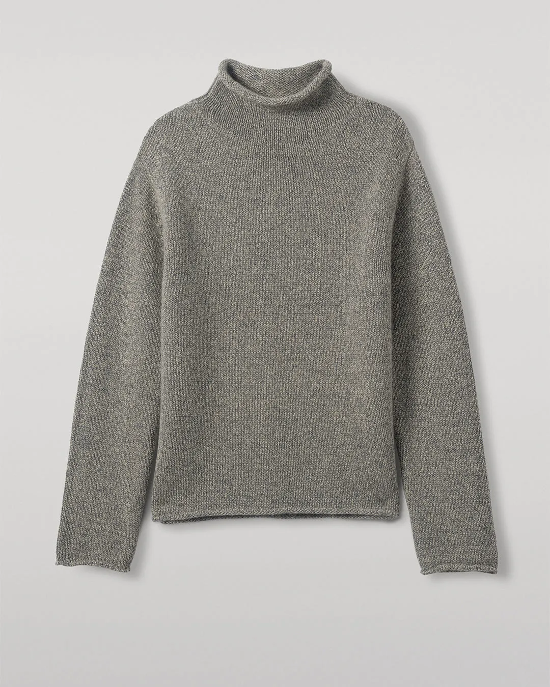 Kester Blue Marl Cashmere Funnel Neck Jumper sold by Johnstons of Elgin product image thumbnail 2