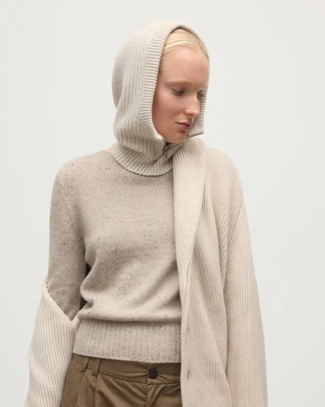 Nevis Natural Cashmere Hood sold by Johnstons of Elgin