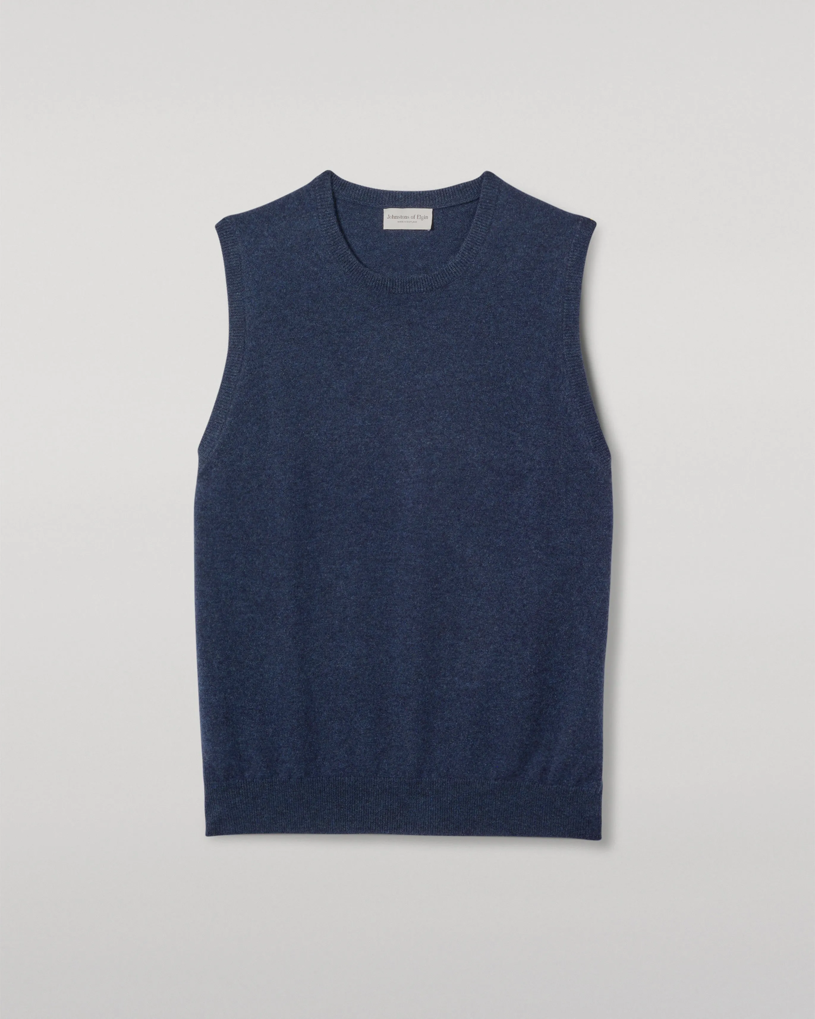 Lennox Navy Cashmere Sleeveless Tank sold by Johnstons of Elgin product image thumbnail 2