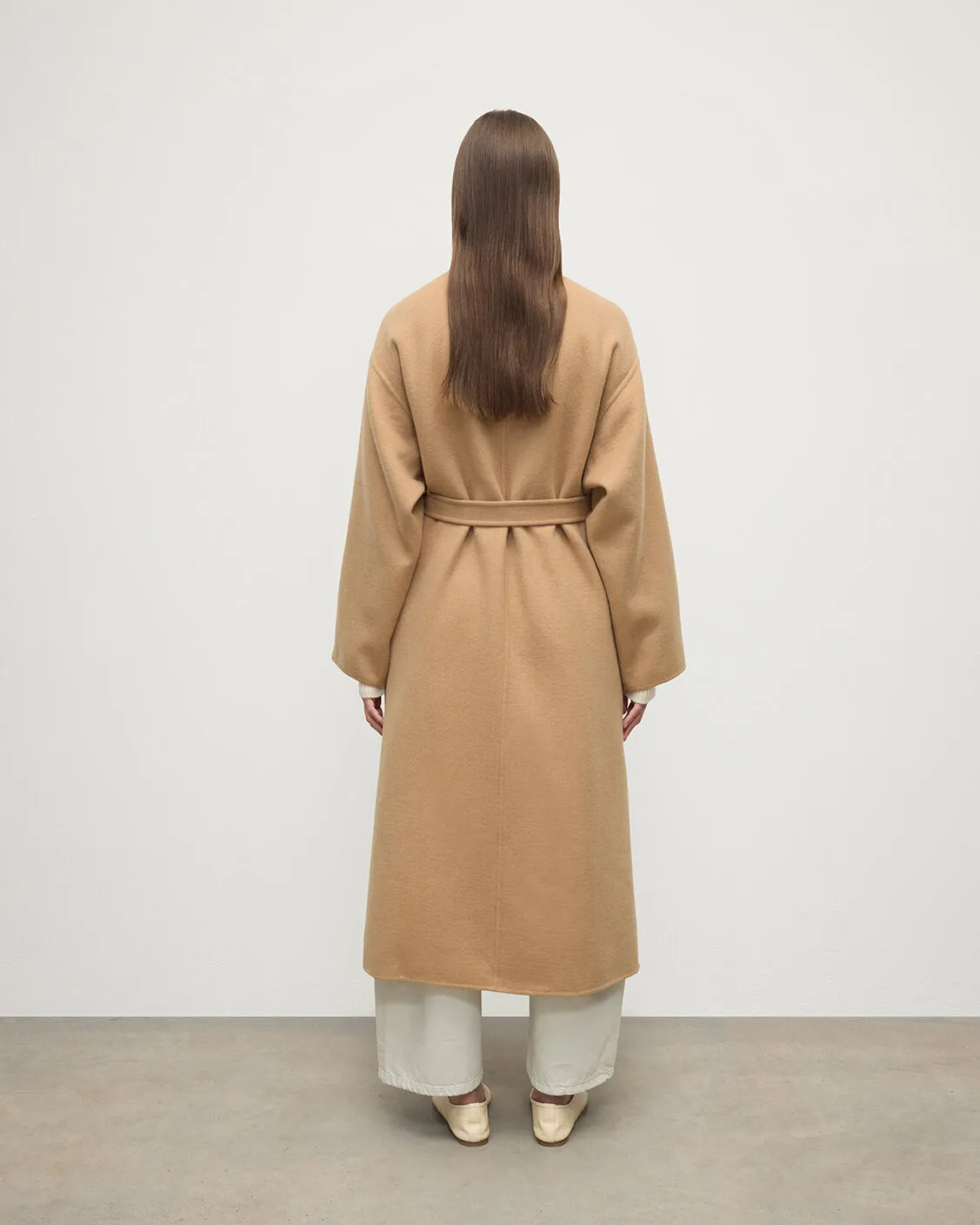 Camel Cashmere Wrap Coat sold by Johnstons of Elgin product image thumbnail 4