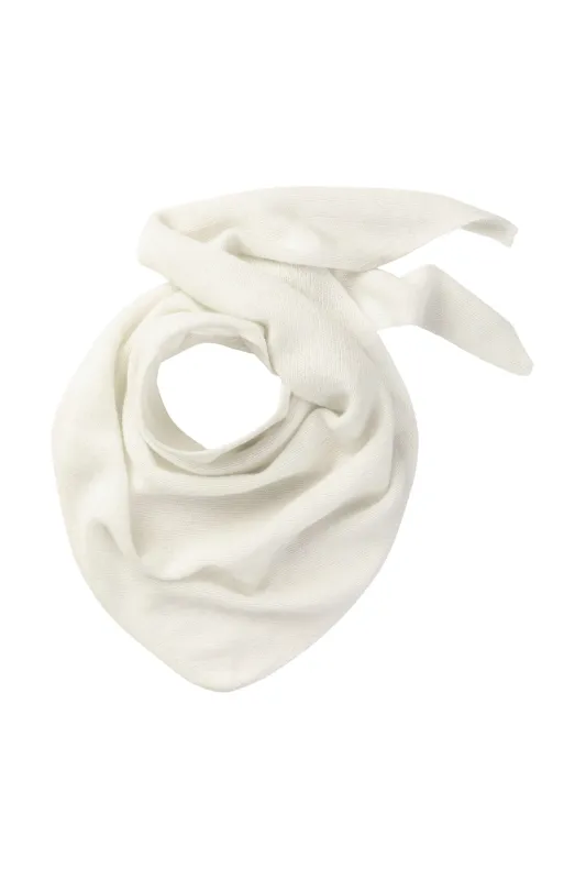 Reel White Cashmere Bandana sold by Johnstons of Elgin
