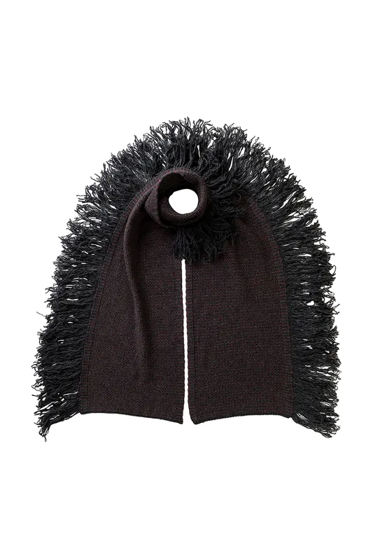 Fringed Cashmere Dark Grey Scarf sold by Johnstons of Elgin