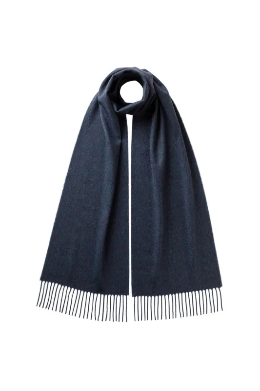 Navy Cashmere Scarf sold by Johnstons of Elgin