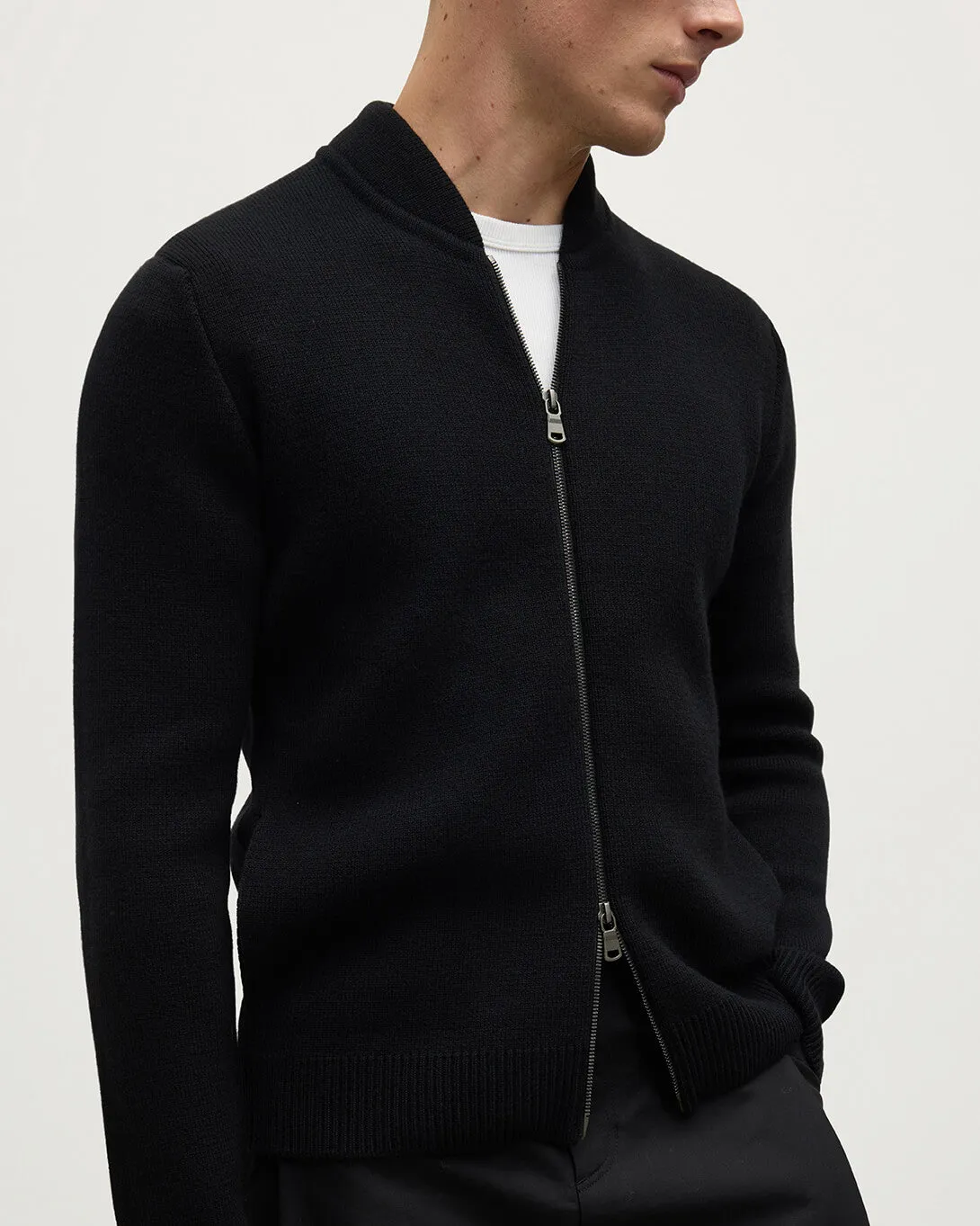 Milano Stitch Black Cashmere Baseball Jacket sold by Johnstons of Elgin product image thumbnail 5