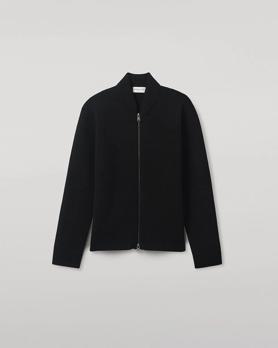 Milano Stitch Black Cashmere Baseball Jacket sold by Johnstons of Elgin product image thumbnail 2