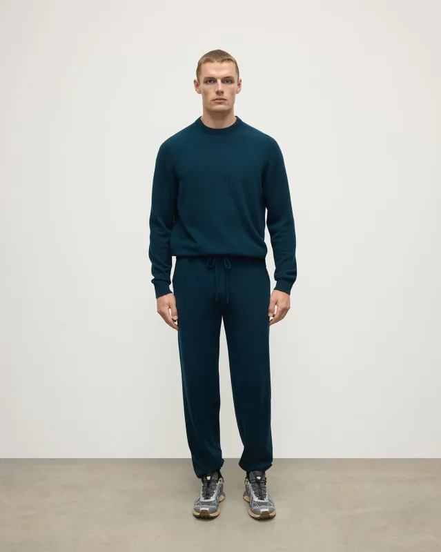 Kirk Bottle Green Cashmere Sweatpants sold by Johnstons of Elgin