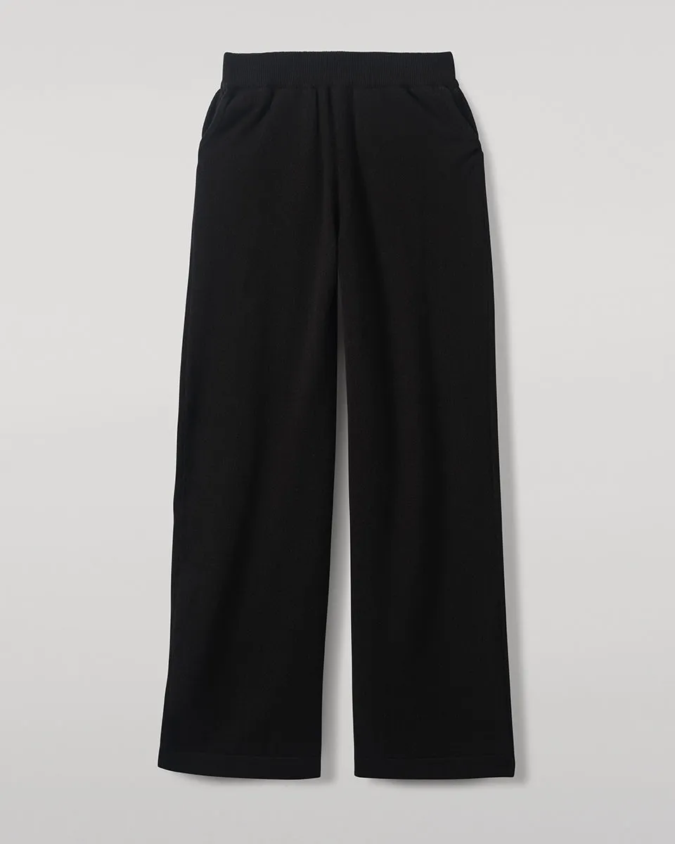 Wide Leg Black Cashmere Trousers sold by Johnstons of Elgin product image thumbnail 2