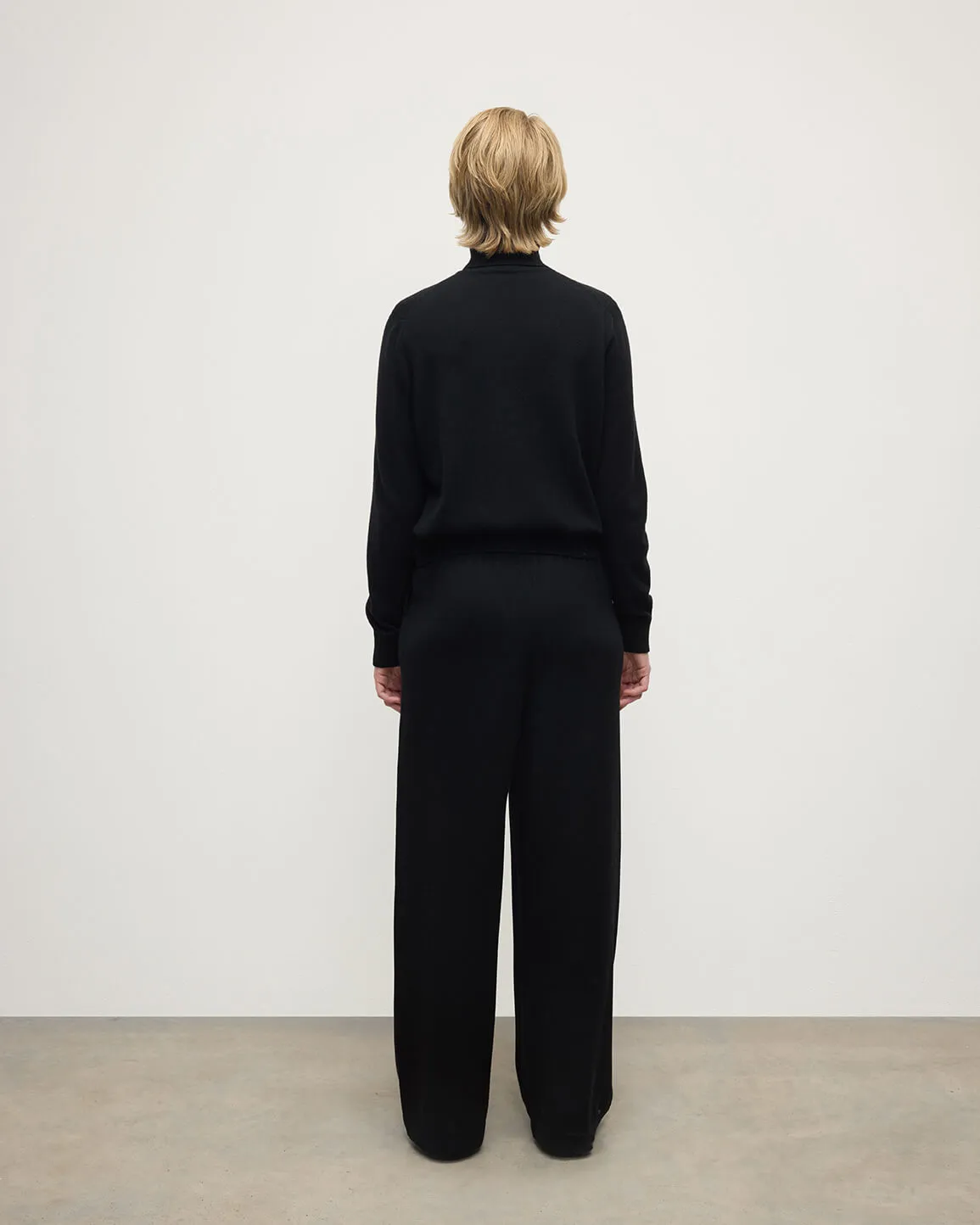 Wide Leg Black Cashmere Trousers sold by Johnstons of Elgin product image thumbnail 4