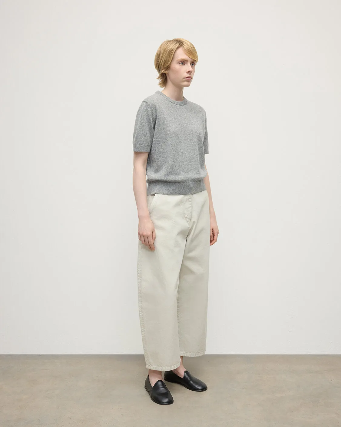 Classic Cashmere Light Grey T-shirt sold by Johnstons of Elgin product image thumbnail 3