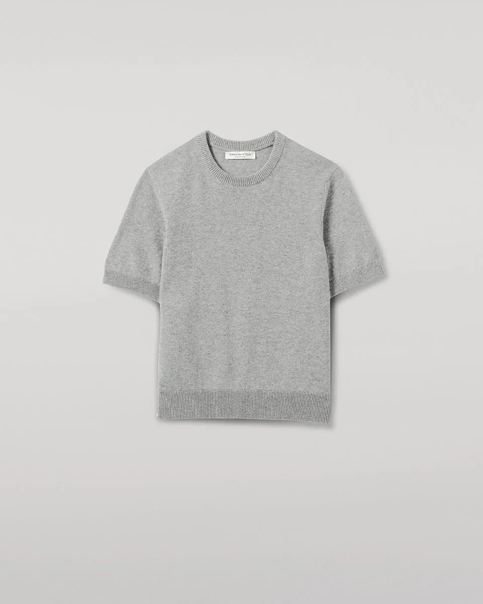 Classic Cashmere Light Grey T-shirt sold by Johnstons of Elgin product image thumbnail 2