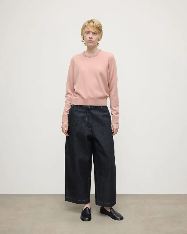 Classic Cashmere Pink Round Neck Jumper sold by Johnstons of Elgin