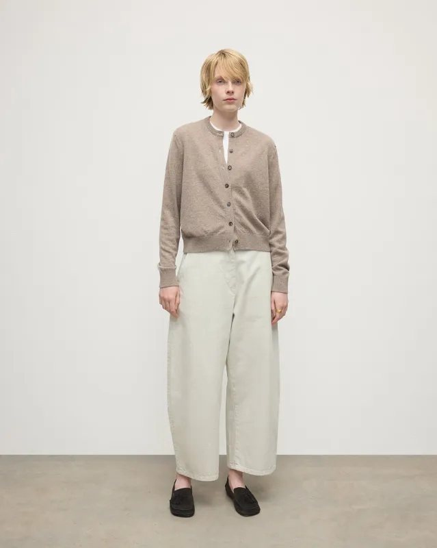 Classic Cashmere Light Brown Cardigan sold by Johnstons of Elgin