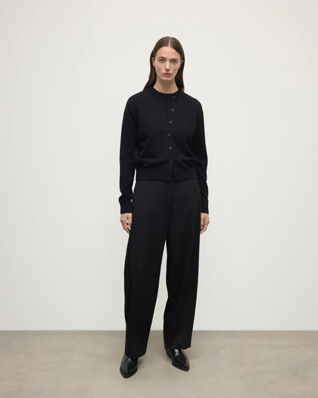 Classic Cashmere Black Cardigan sold by Johnstons of Elgin