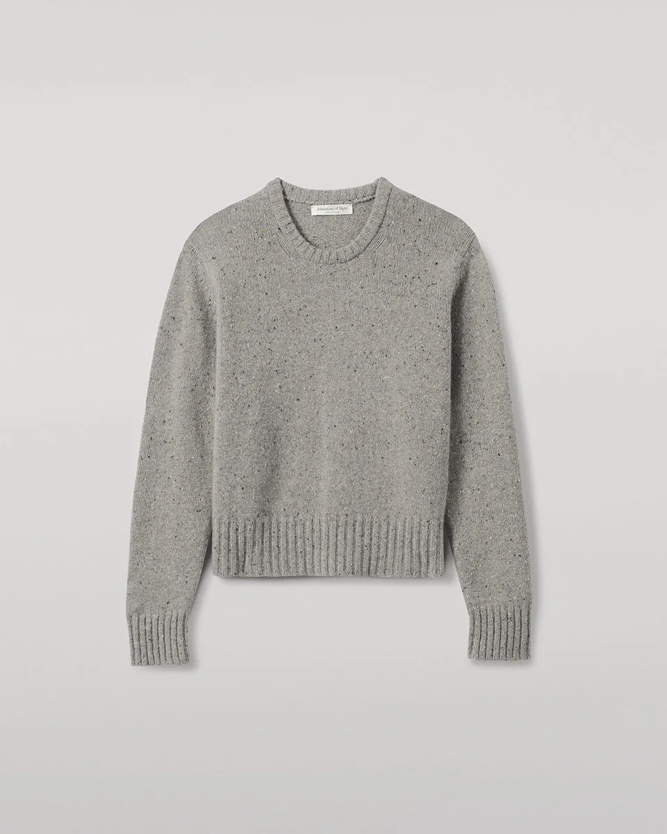 Donegal Cashmere Grey Jumper sold by Johnstons of Elgin product image thumbnail 2