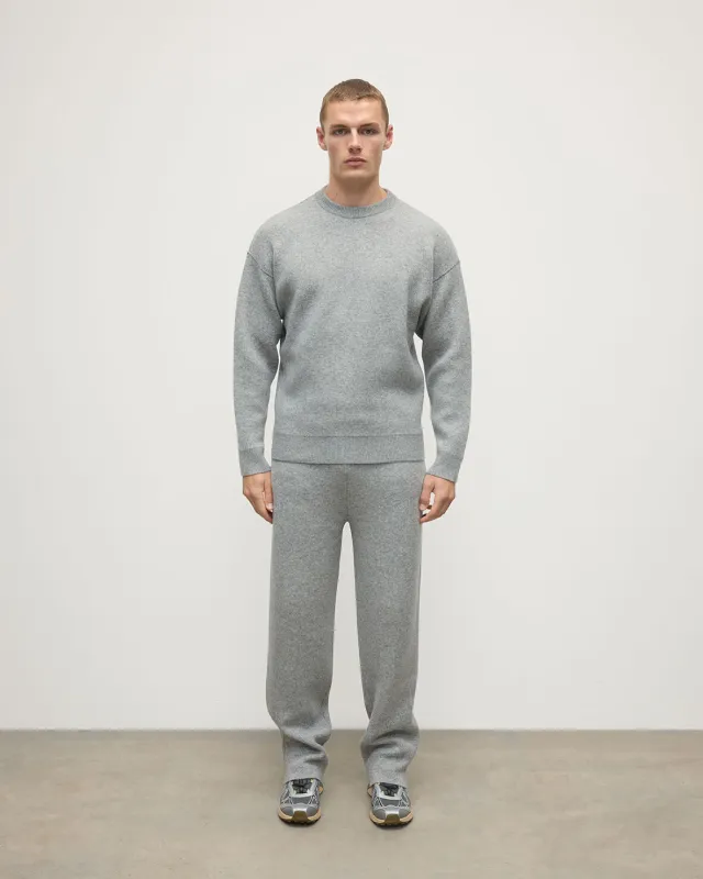 Double Face Light Grey Tapered Joggers made by Johnstons of Elgin
