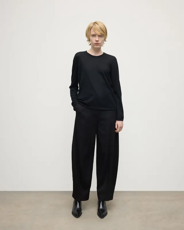 Superfine Cashmere Black Jumper sold by Johnstons of Elgin