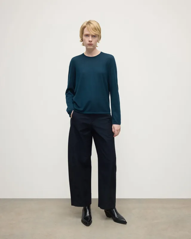 Superfine Cashmere Dark Green Jumper sold by Johnstons of Elgin