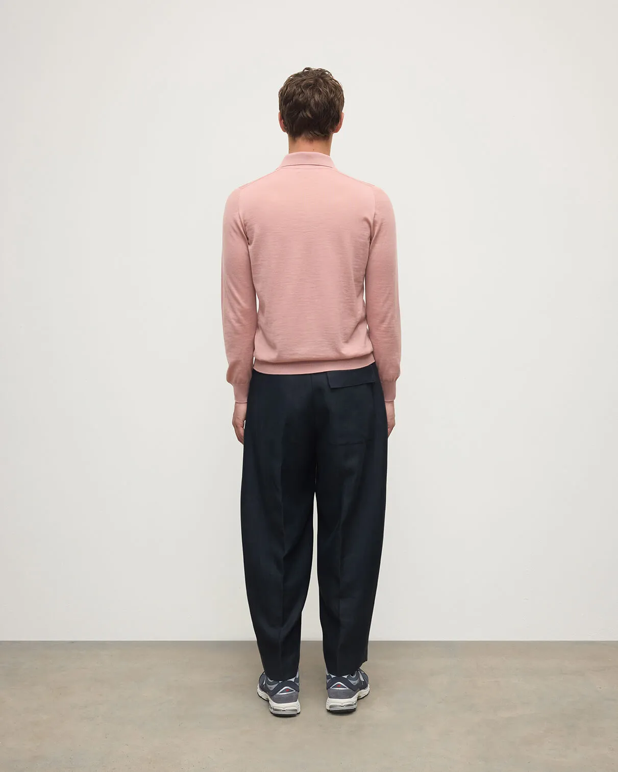 Pink Superfine Cashmere Polo Shirt sold by Johnstons of Elgin product image thumbnail 4