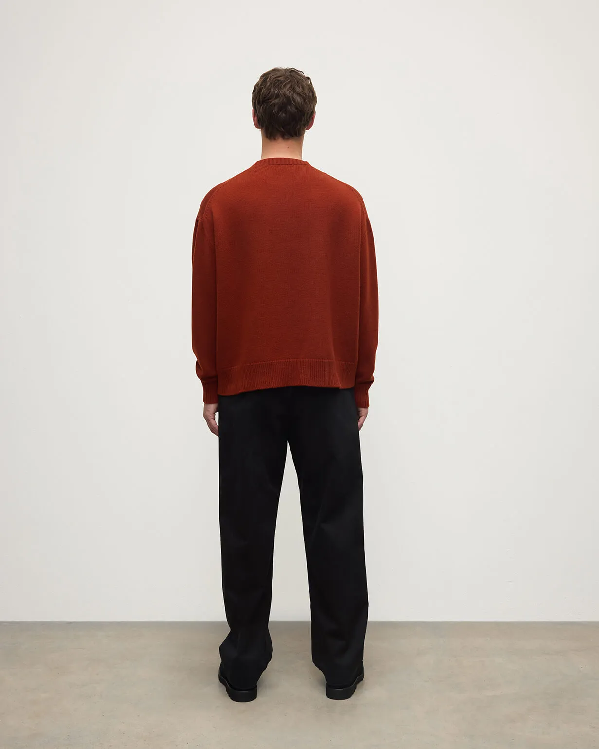 Oversized Dark Red Cashmere Jumper sold by Johnstons of Elgin product image thumbnail 4