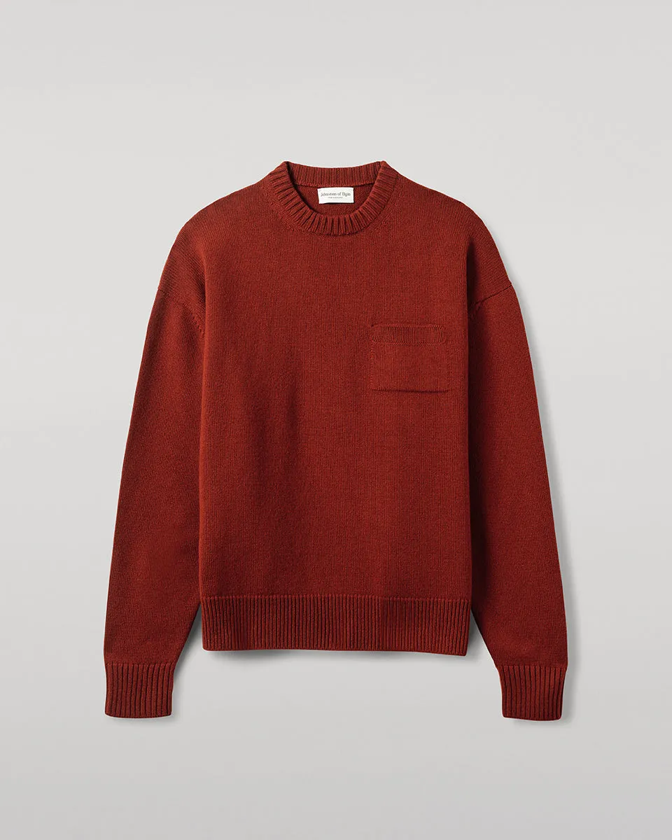 Oversized Dark Red Cashmere Jumper sold by Johnstons of Elgin product image thumbnail 2