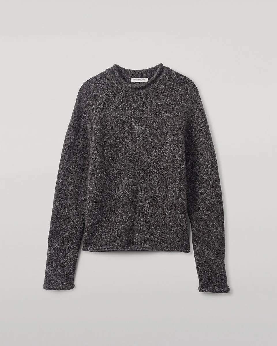 Brushed Cashmere-Silk Dark Grey Jumper sold by Johnstons of Elgin product image thumbnail 2