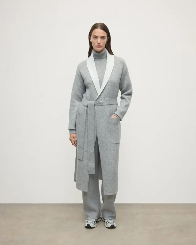 Double-Face Light Grey Cardigan sold by Johnstons of Elgin