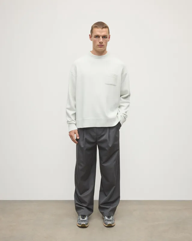 Oversized White Cashmere Jumper sold by Johnstons of Elgin