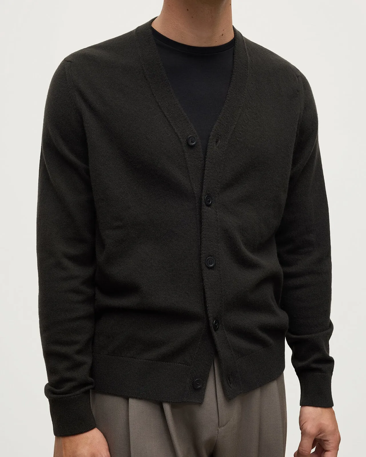 Classic Cashmere Dark Grey Cardigan sold by Johnstons of Elgin product image thumbnail 5