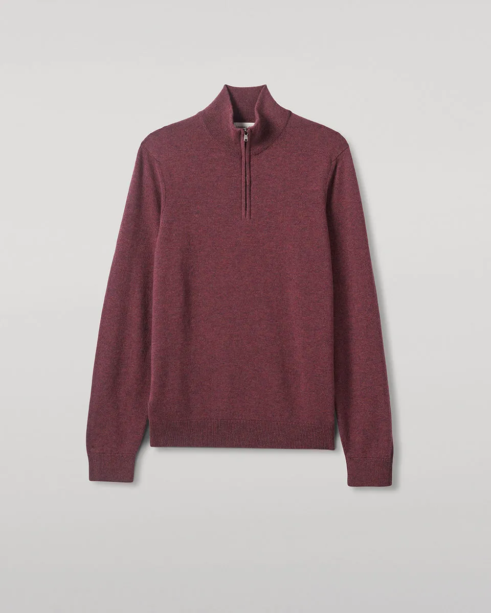 Classic Cashmere Purple Zip Neck Jumper sold by Johnstons of Elgin product image thumbnail 2
