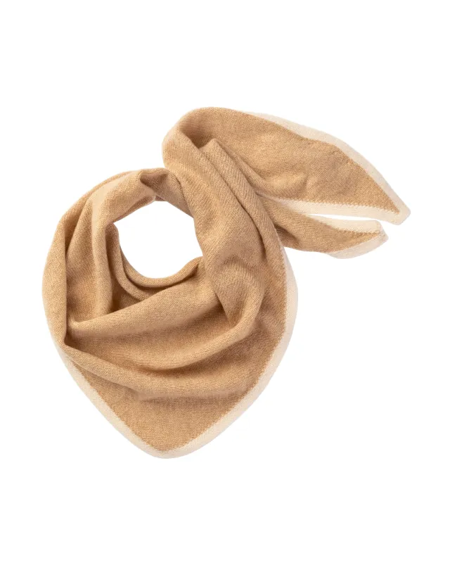 Double Faced Camel Cashmere Triangle sold by Johnstons of Elgin