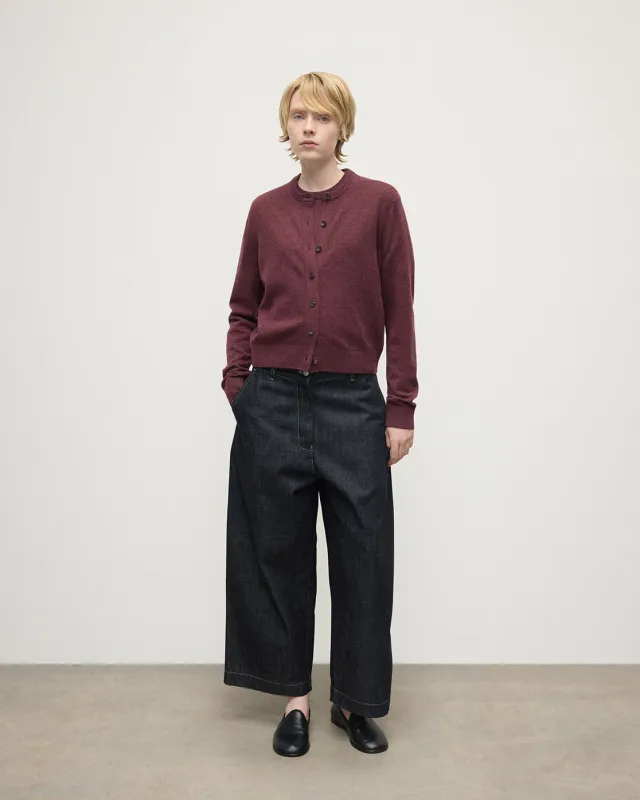 Classic Cashmere Purple Cardigan sold by Johnstons of Elgin