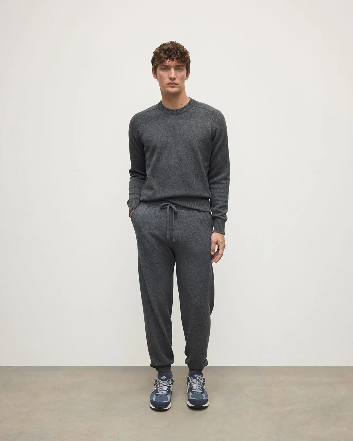 Kirk Mid Grey Cashmere Sweatpants sold by Johnstons of Elgin