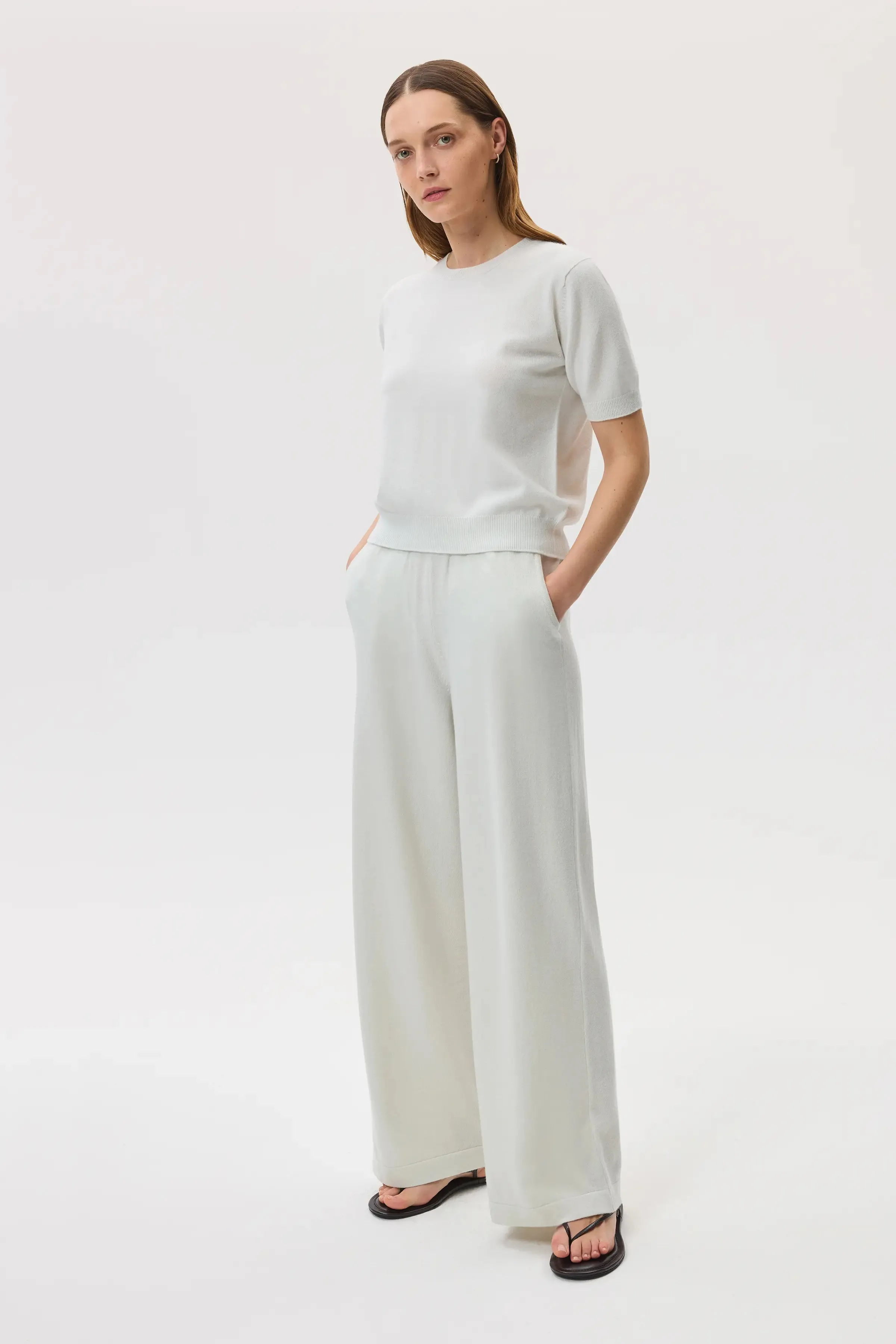 White Cashmere T-Shirt sold by Johnstons of Elgin product image thumbnail 2