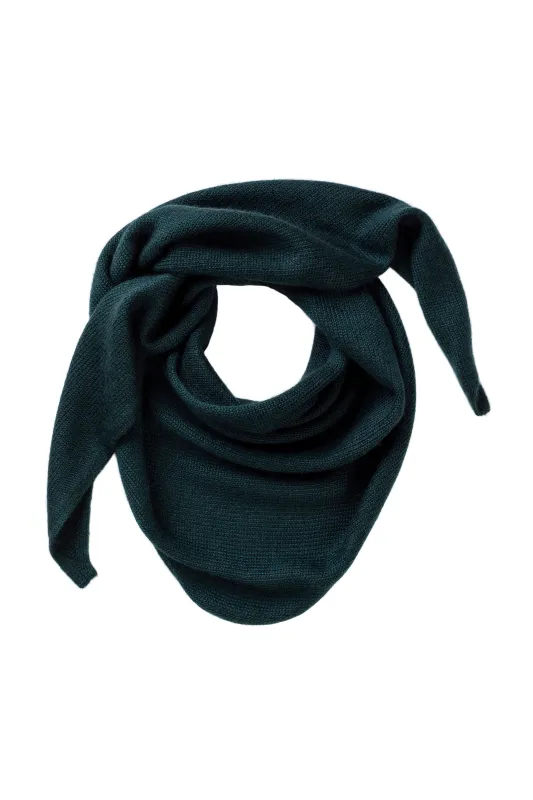 Triangle Cashmere Silk Green Neck Tie sold by Johnstons of Elgin