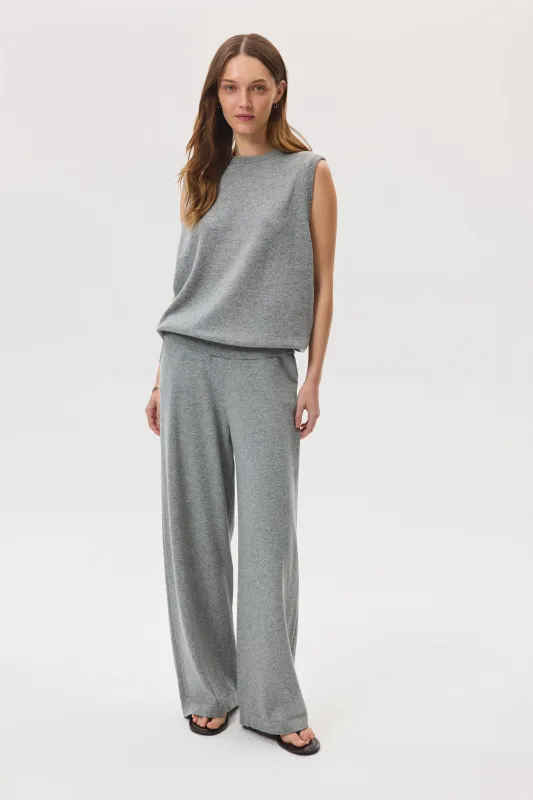 Light Grey Cashmere Tank sold by Johnstons of Elgin