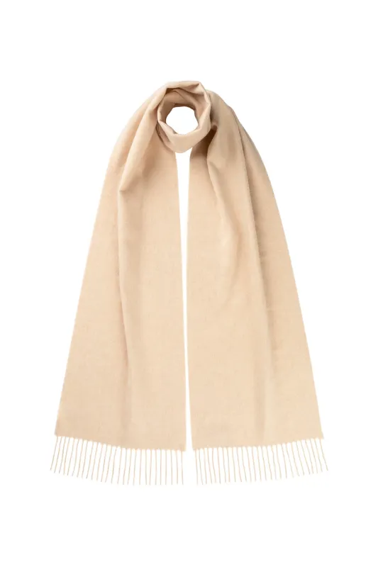 Cream Cashmere Scarf sold by Johnstons of Elgin