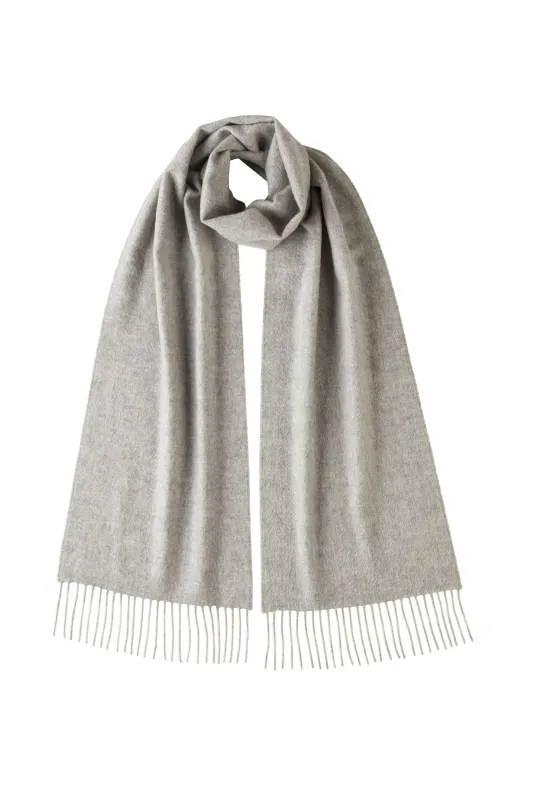 Light Grey Cashmere Scarf sold by Johnstons of Elgin