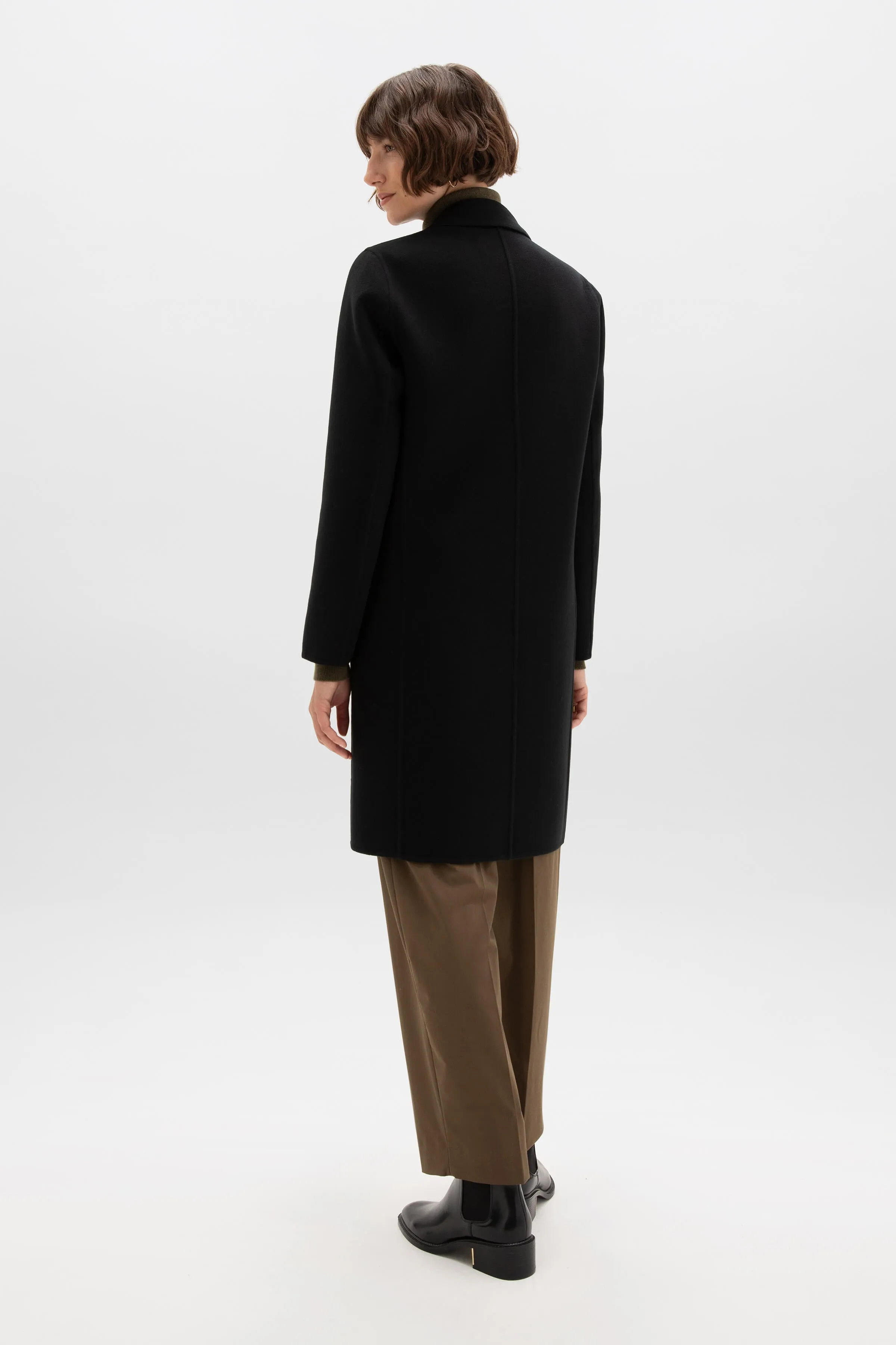 Classic Black Cashmere Coat sold by Johnstons of Elgin product image thumbnail 4