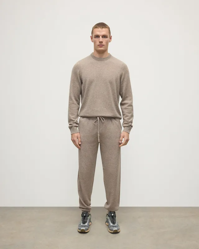 Kirk Light Brown Cashmere Sweatpants sold by Johnstons of Elgin
