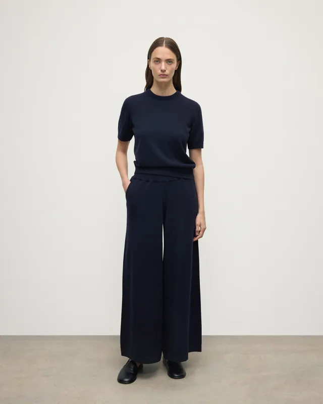 Dark Navy Cashmere Trousers sold by Johnstons of Elgin