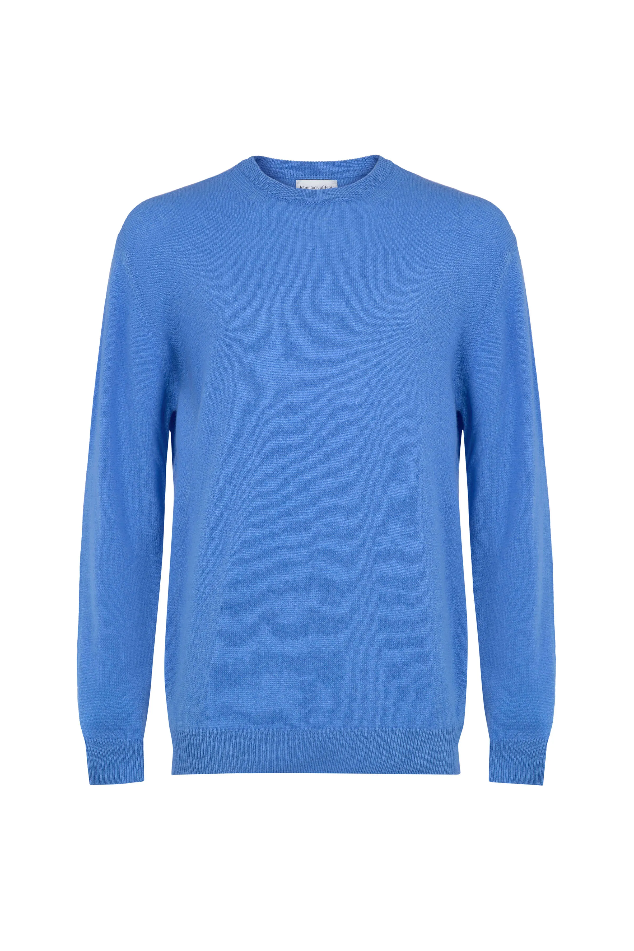 Classic Cashmere Blue Round Neck Jumper sold by Johnstons of Elgin product image thumbnail 2