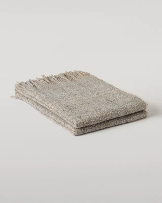 Luxury Texture Grey & Natural Throw sold by Johnstons of Elgin