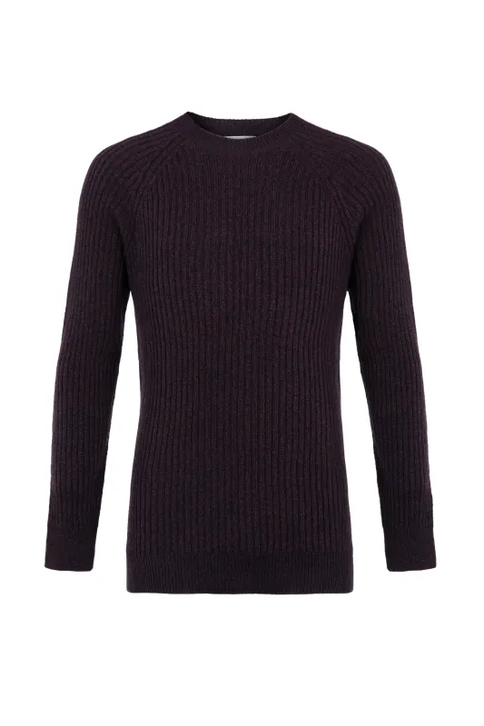 Cashmere Dark Brown Marl Jumper sold by Johnstons of Elgin