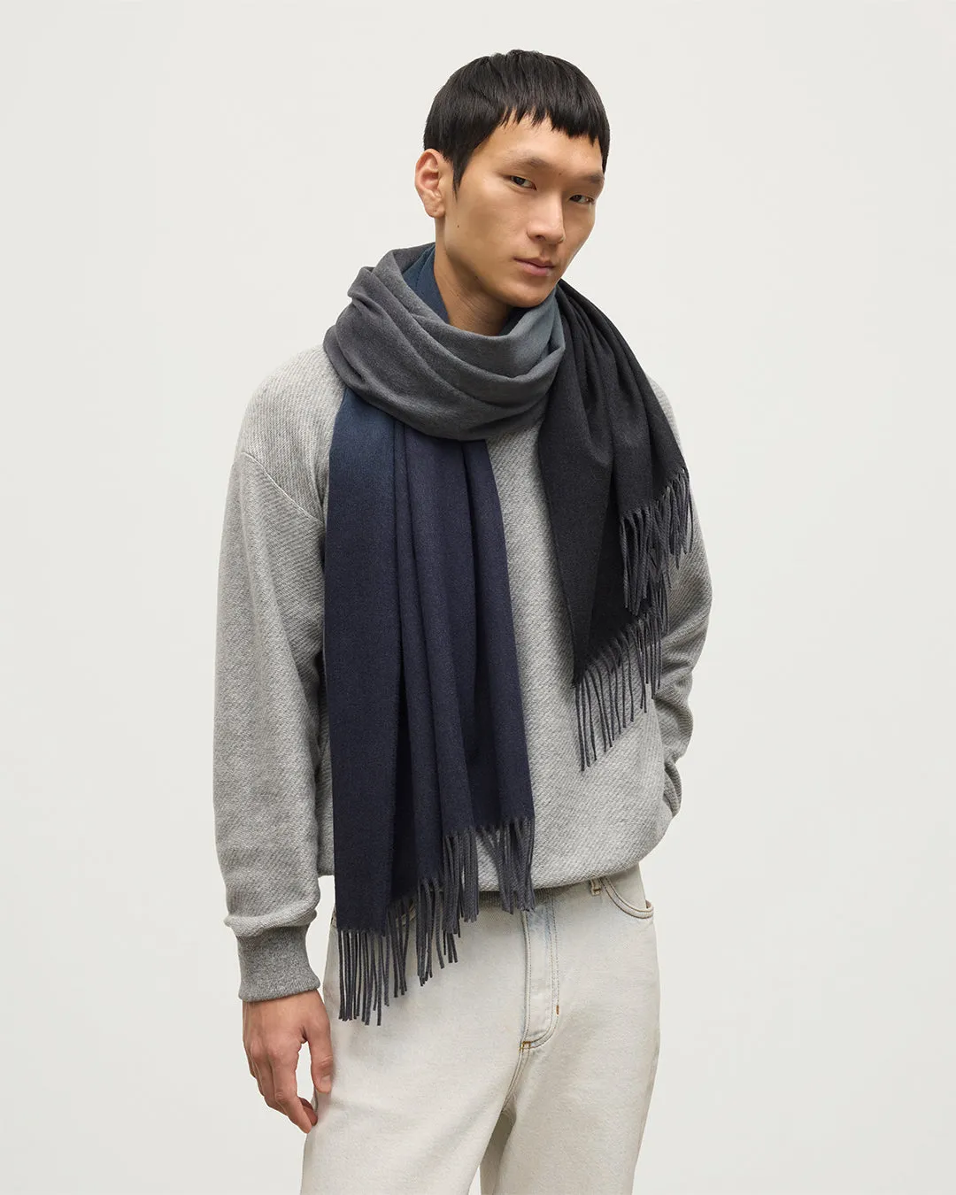 Umbra Ombré Cashmere Stole sold by Johnstons of Elgin product image thumbnail 3