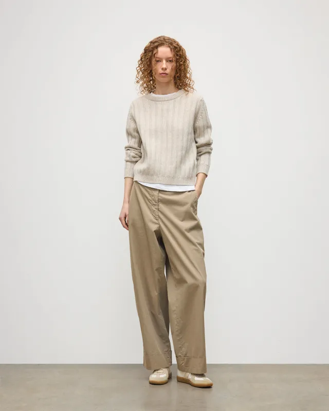 Lecht Natural Cashmere Crew Jumper sold by Johnstons of Elgin