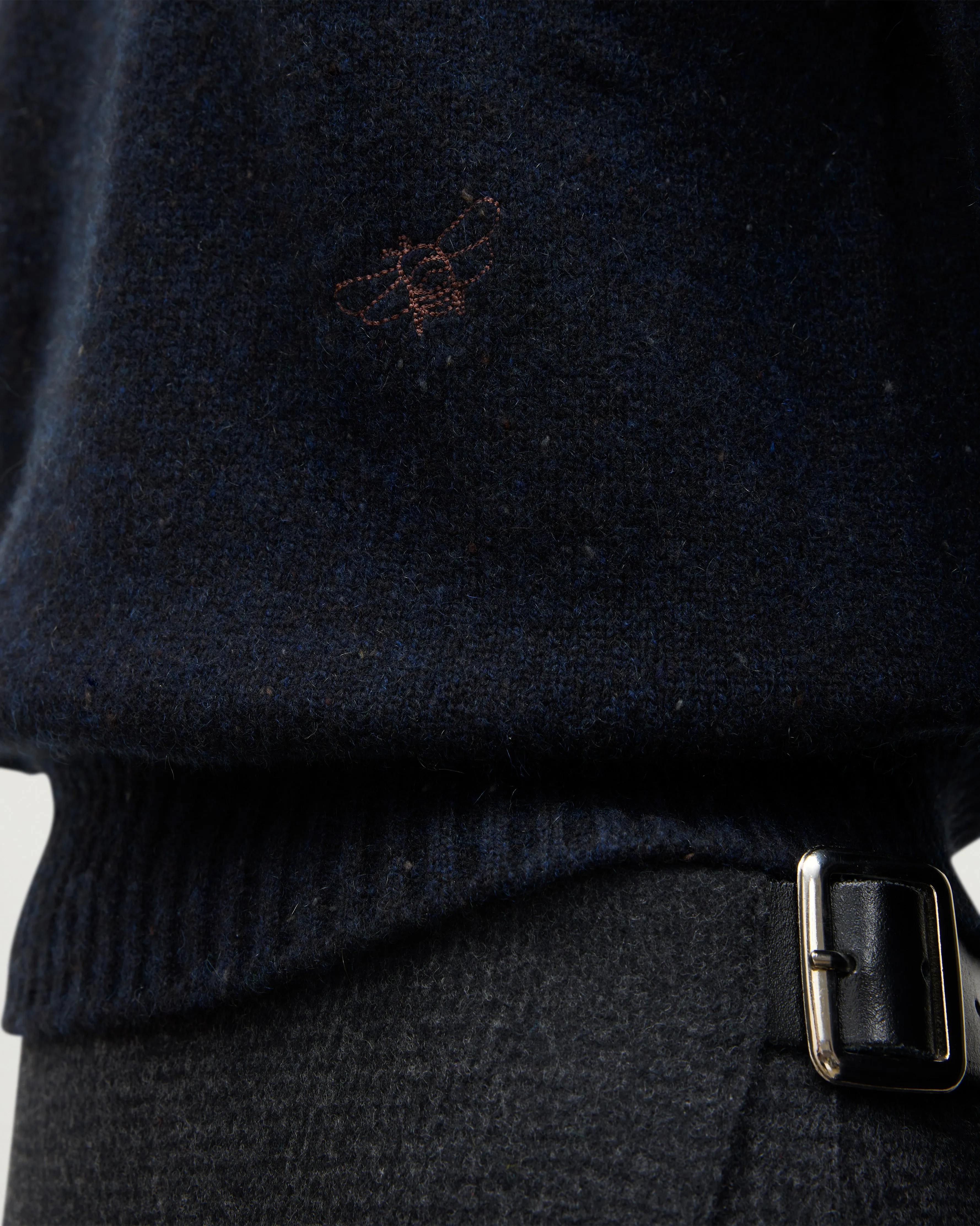 Cairn Blue Donegal Cashmere Jumper sold by Johnstons of Elgin product image thumbnail 5
