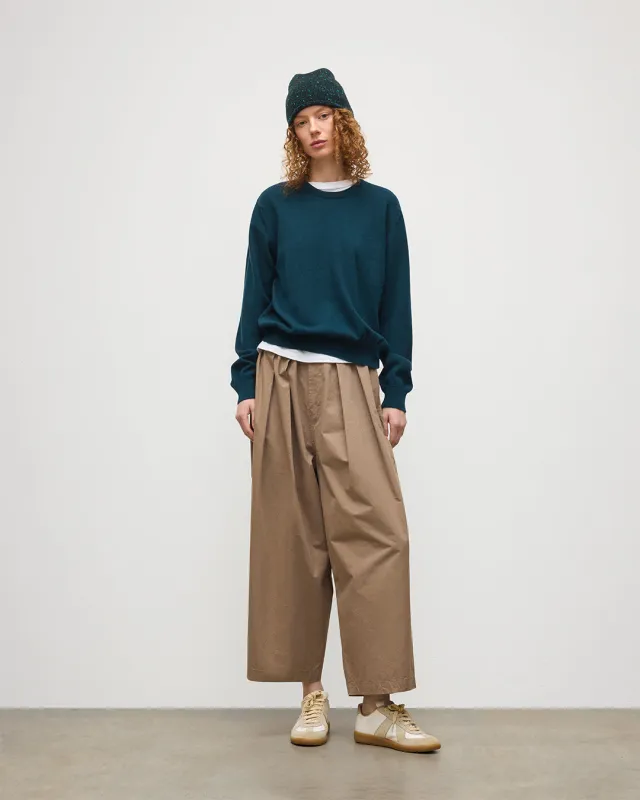 Lunan Bottle Green Classic Crew Jumper sold by Johnstons of Elgin