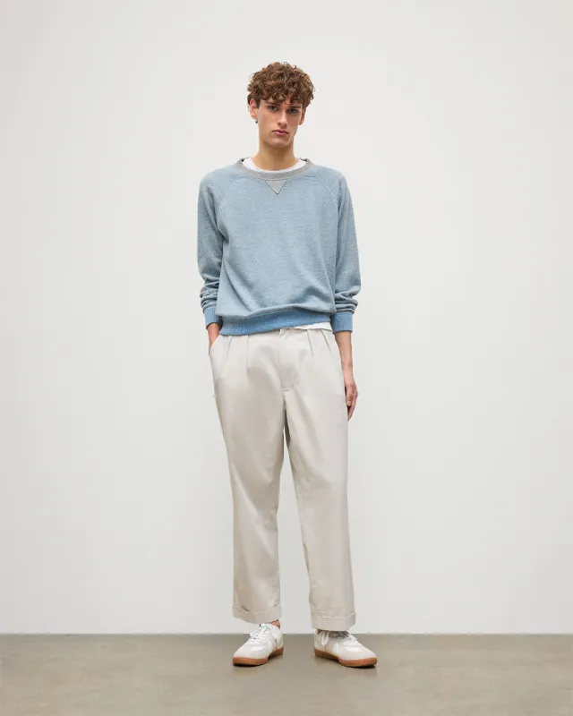 Beach Blue Cashmere Sweatshirt sold by Johnstons of Elgin