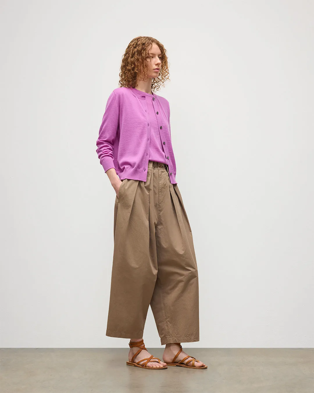 Honor Pink Superfine Cashmere Cardigan sold by Johnstons of Elgin product image thumbnail 3