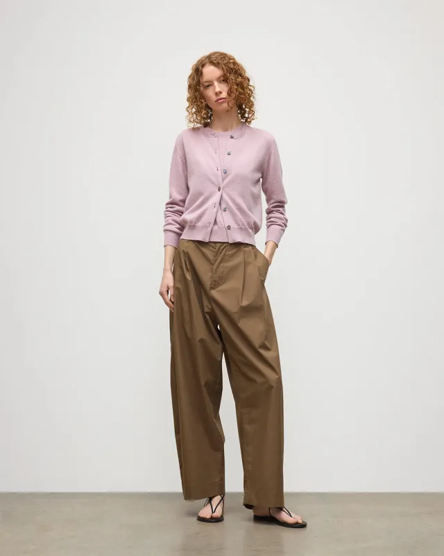 Iris Light Pink Classic Cashmere Cardigan sold by Johnstons of Elgin